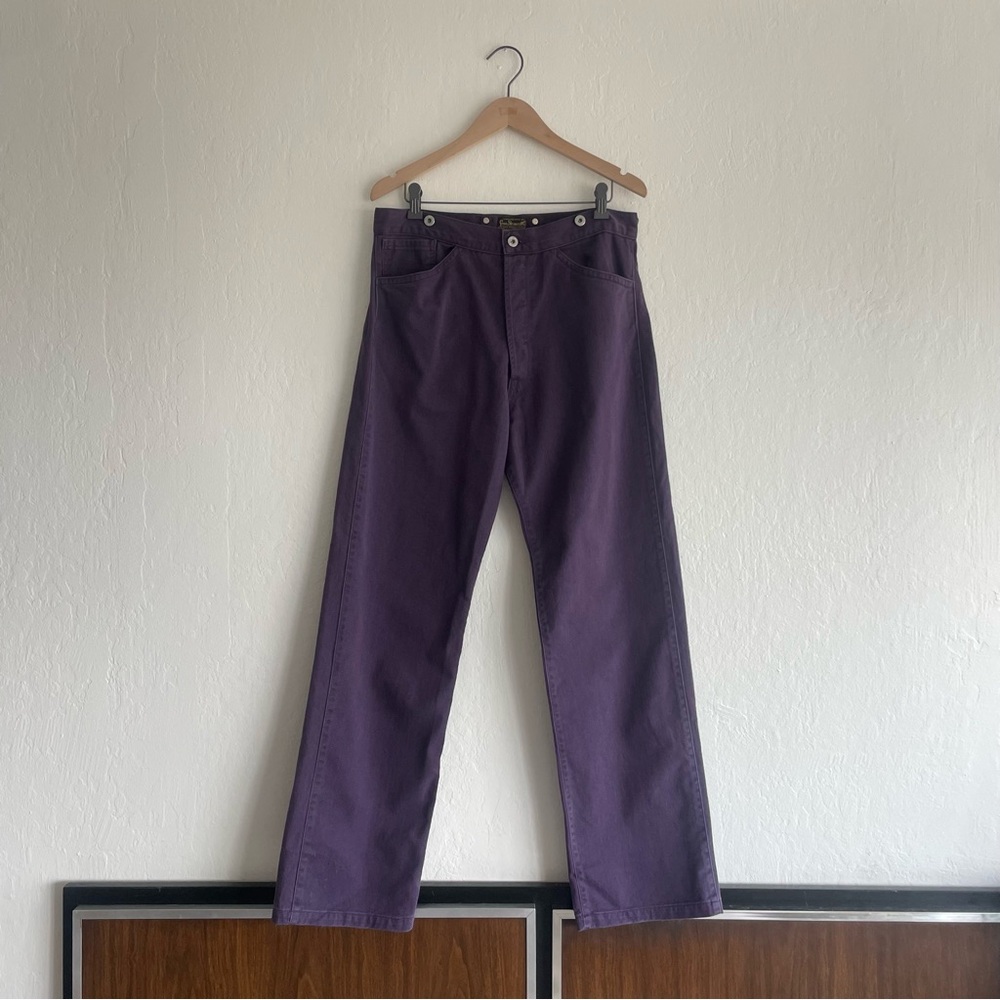Men's Straight-Leg Pants in Deep Plum